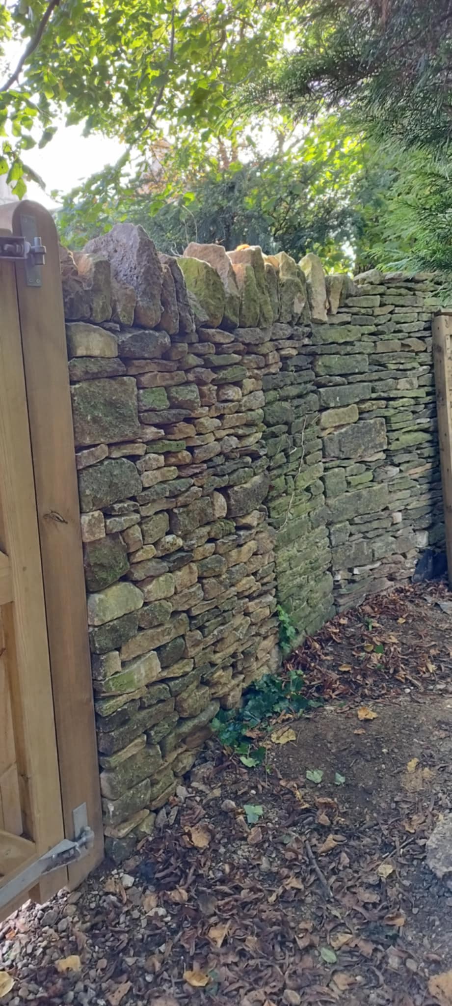 Dry stone wall landscaping work in Cirencester
